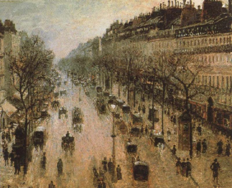 Camille Pissarro The Boulevard Montmartre on a Winter Morning